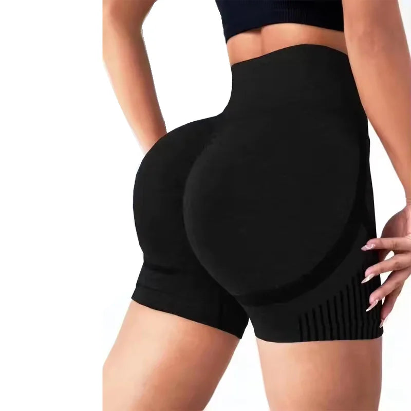 High Waist Scrunch Yoga Shorts – Quick-Dry Sculpting Workout Shorts for Women