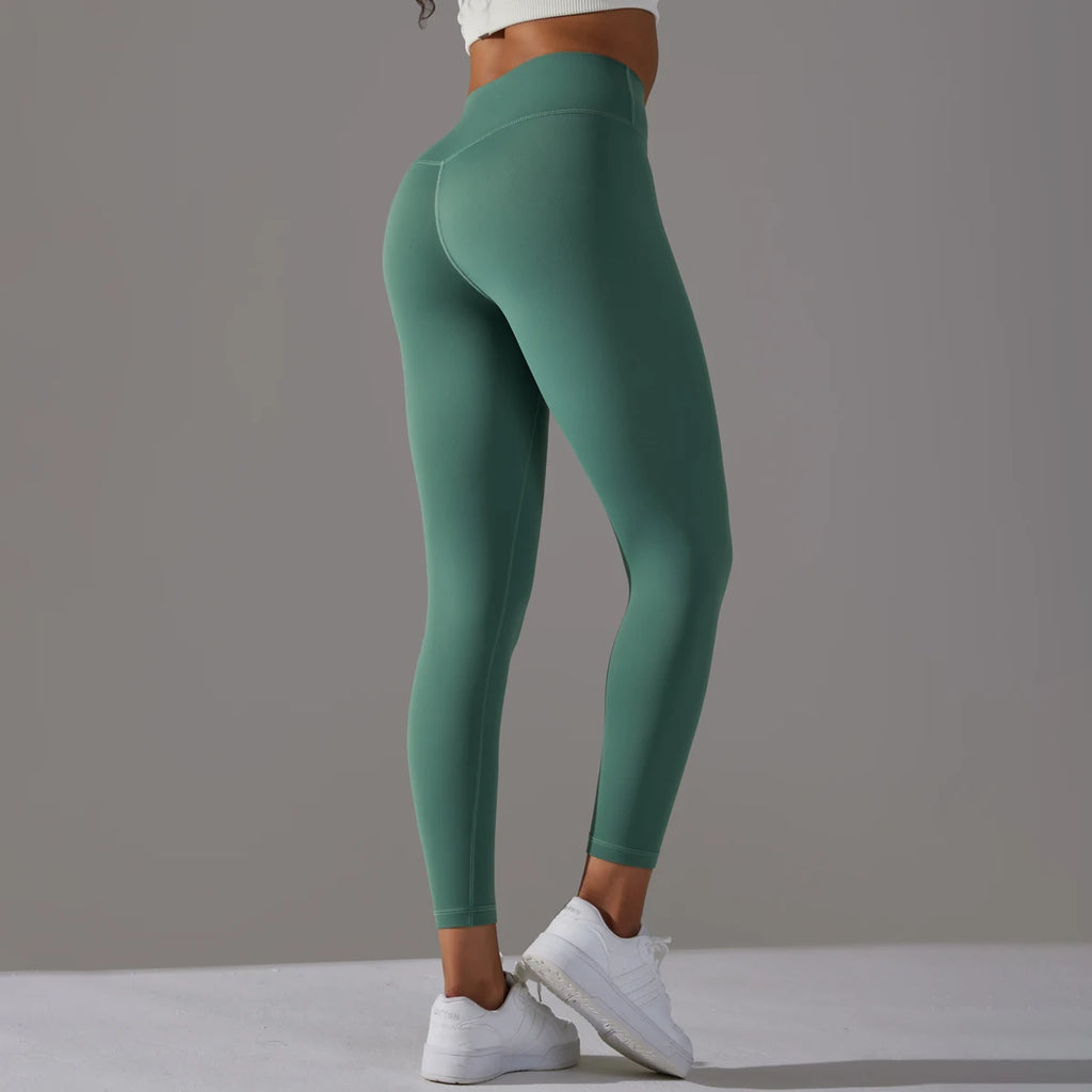 Women's High Waist Yoga Leggings – Breathable Workout & Running Tights