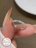 Women's 925 Sterling Silver Heart CZ Ring – Minimalist Diamond-Style Birthstone Jewelry