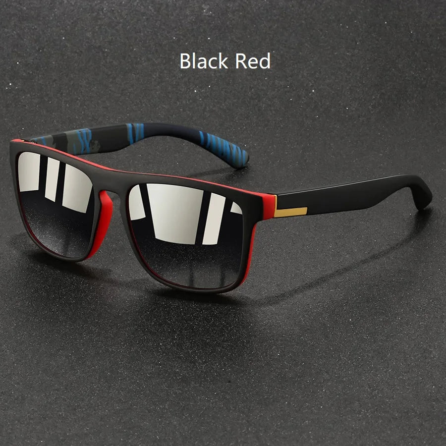 Fashion Square Sports Sunglasses for Men & Women – Polarized-Style Mirror Lens, Driving & Fishing