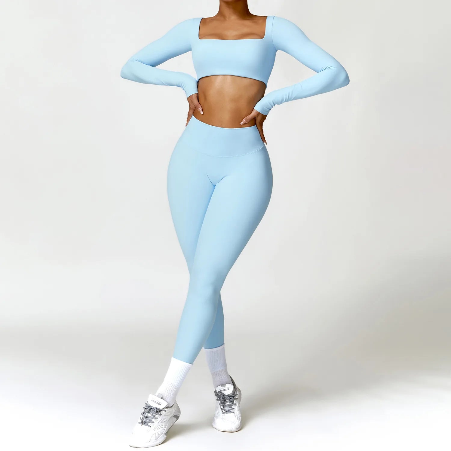 Women's 2-Piece Quick-Dry Yoga Set – Long Sleeve Gym Tracksuit