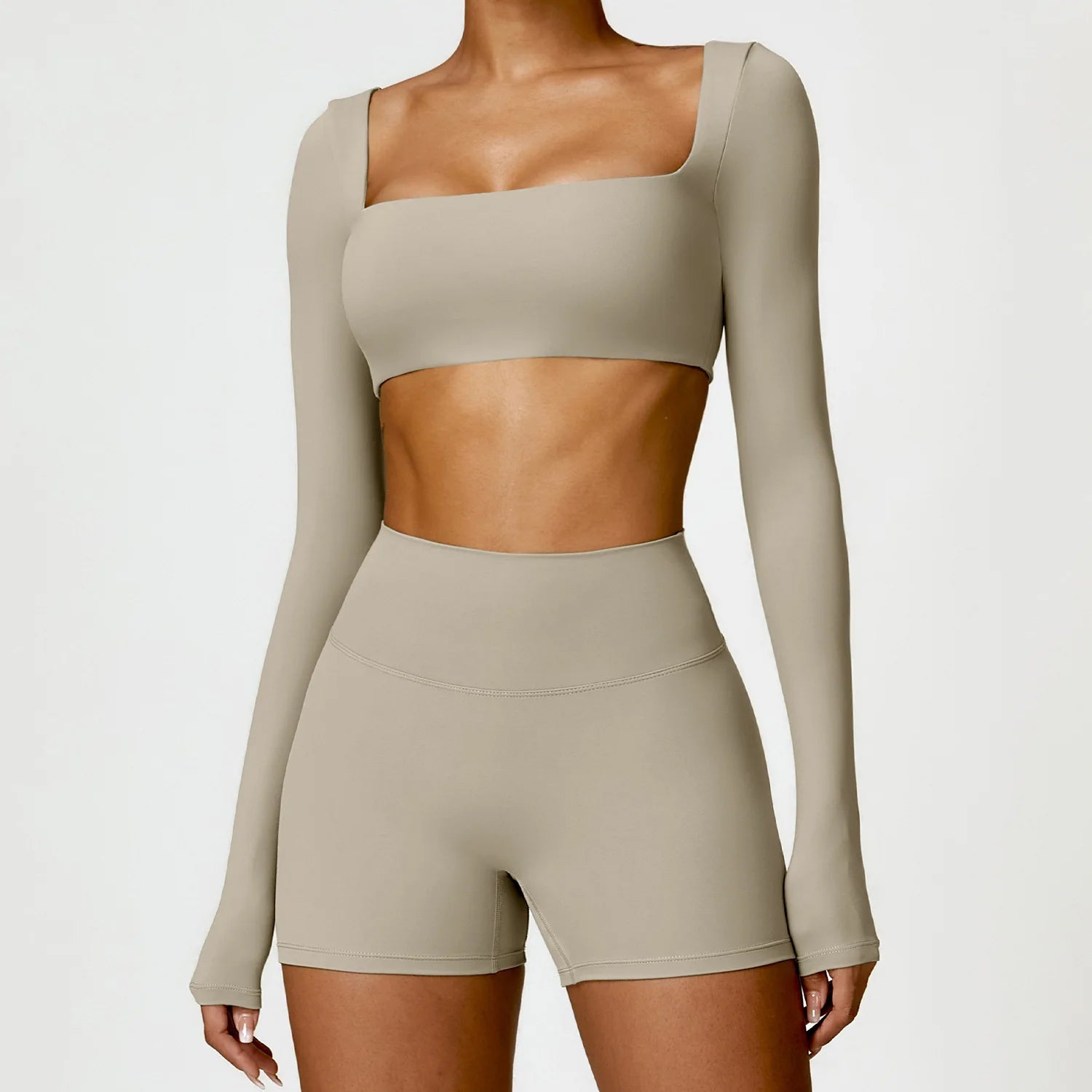 Women's 2-Piece Quick-Dry Yoga Set – Long Sleeve Gym Tracksuit