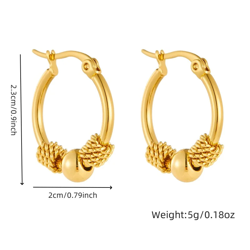 Elegant Hollow Woven Earrings – Gold Statement Jewelry for Women