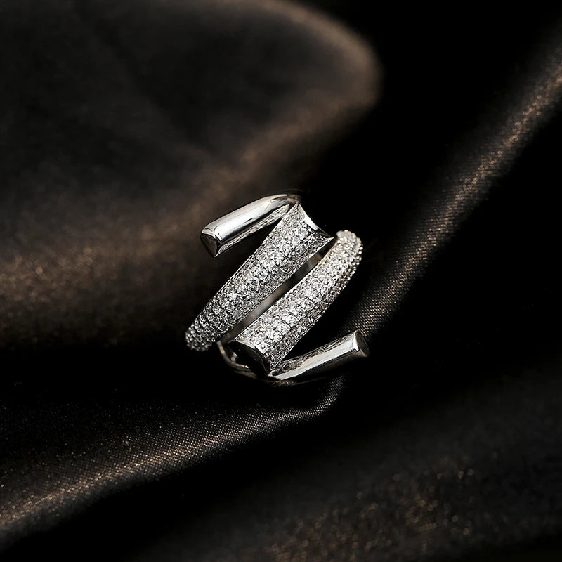 Women's 18K Gold Plated Cross Zircon Ring – Elegant Classic Fashion Jewelry