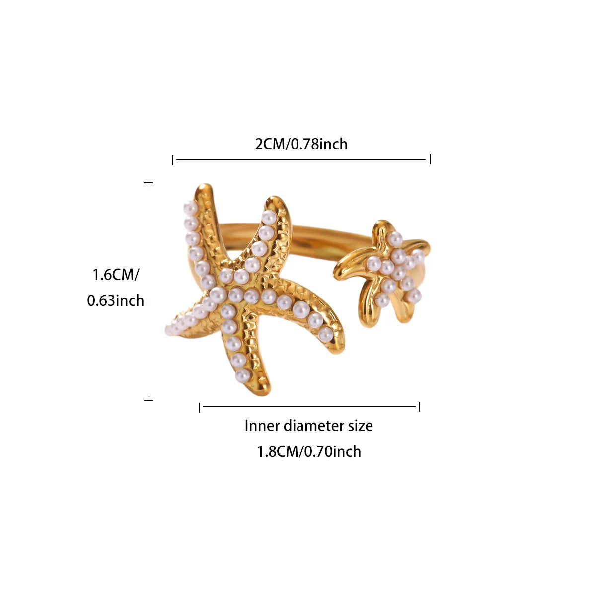 Summer Starfish Ring