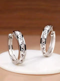 Princess Cut Cubic Zirconia Hoop Earrings – Classic Elegant Jewelry for Women