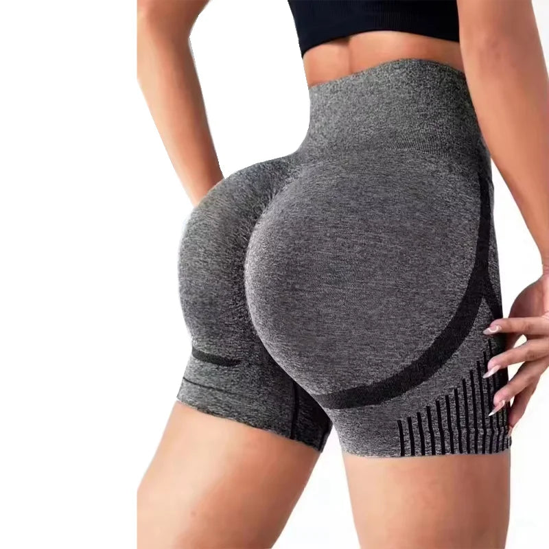 High Waist Scrunch Yoga Shorts – Quick-Dry Sculpting Workout Shorts for Women