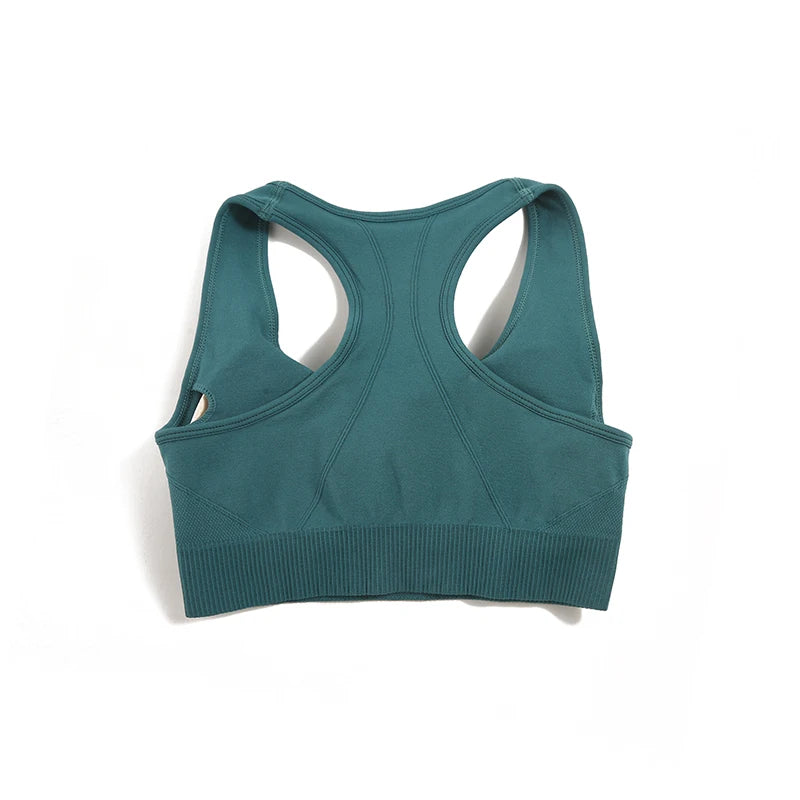 Seamless High-Waist Yoga Set for Women – Sculpting Gym Leggings & Sports Bra Workout Suit