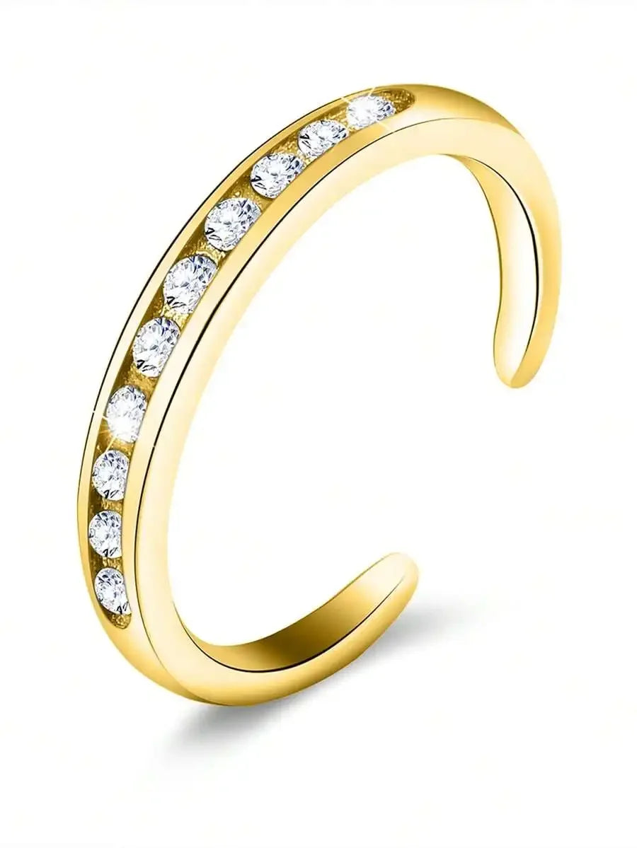 Women's 925 Sterling Silver Heart CZ Ring – Minimalist Diamond-Style Birthstone Jewelry