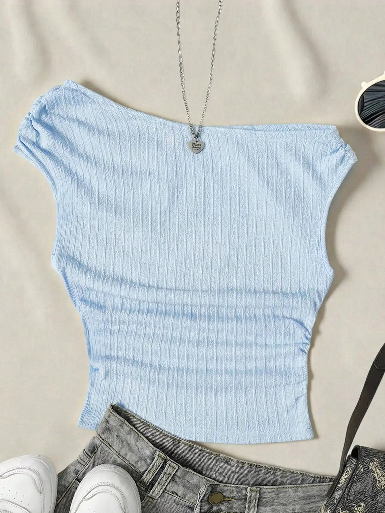 Women's Fruit Print Ruffle Tank Top – Super Short Summer Beach Crop Top