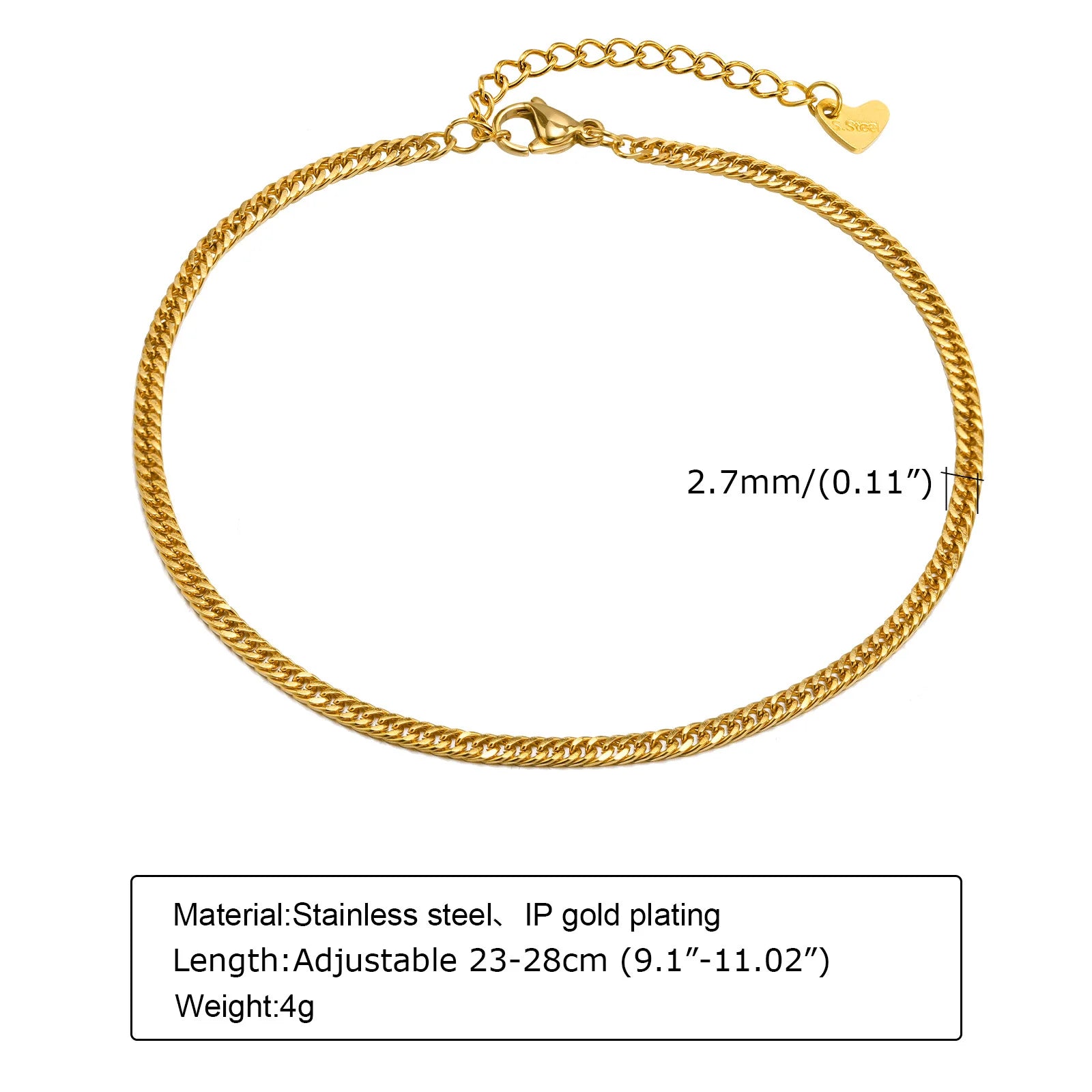 Golden Bead Charm Anklet – Waterproof Stainless Steel Minimalist Beach Jewelry for Women