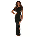 Women's Elegant V-Neck Midi Dress | Long Sleeve Slim Fit Casual & Party Dress