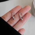 Silver Water Drop Earrings for Women – Simple Retro Elegant Teardrop Jewelry