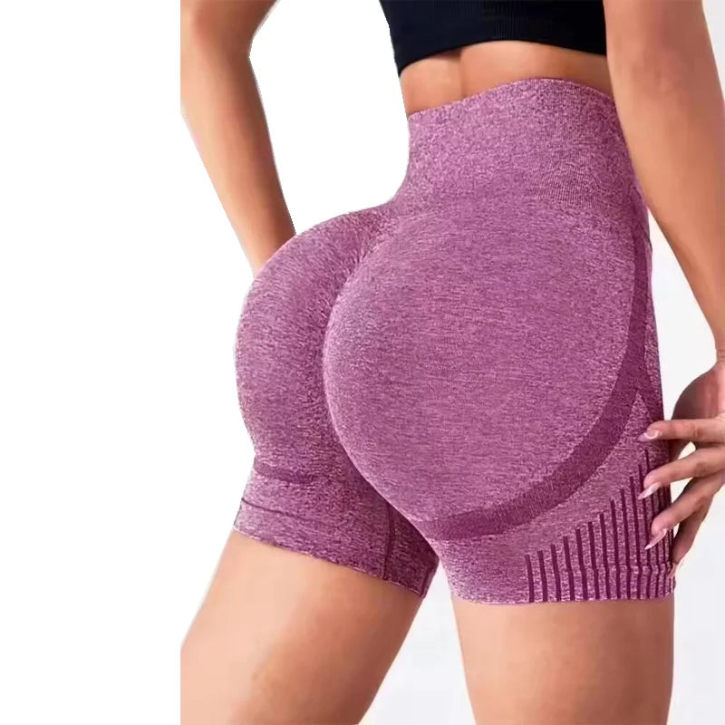 High Waist Scrunch Yoga Shorts – Quick-Dry Sculpting Workout Shorts for Women