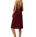 Backless Spaghetti Strap A-Line Dress – Flowy Summer Vacation Dress