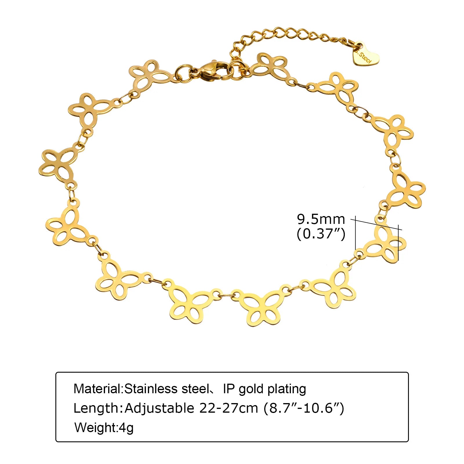 Golden Bead Charm Anklet – Waterproof Stainless Steel Minimalist Beach Jewelry for Women