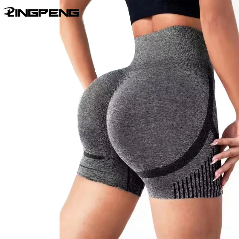 High Waist Scrunch Yoga Shorts – Quick-Dry Sculpting Workout Shorts for Women