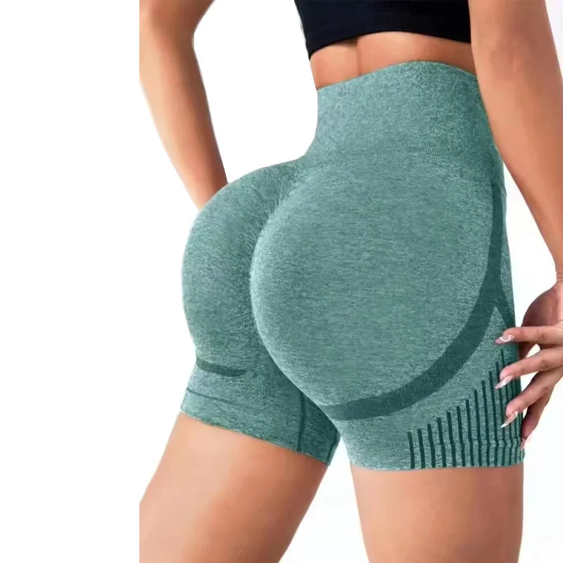 High Waist Scrunch Yoga Shorts – Quick-Dry Sculpting Workout Shorts for Women