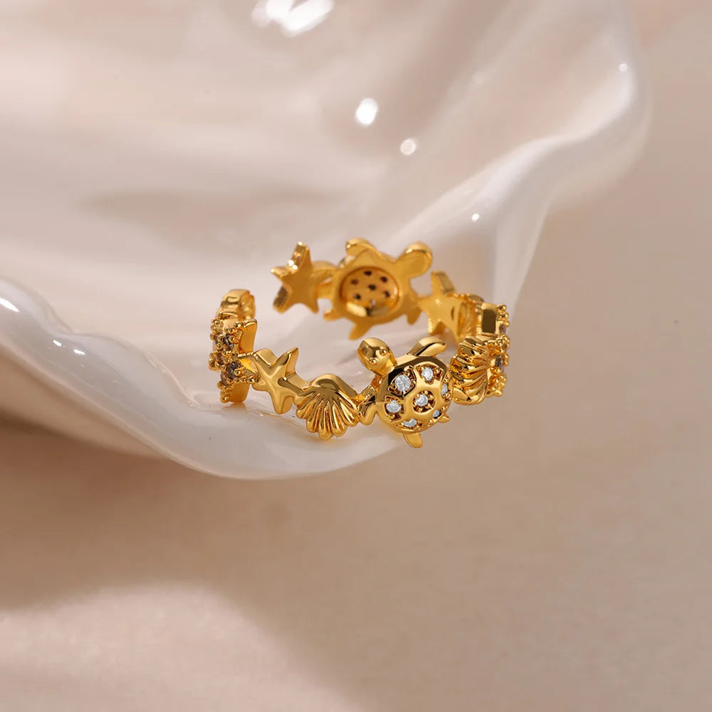 Summer Starfish Ring