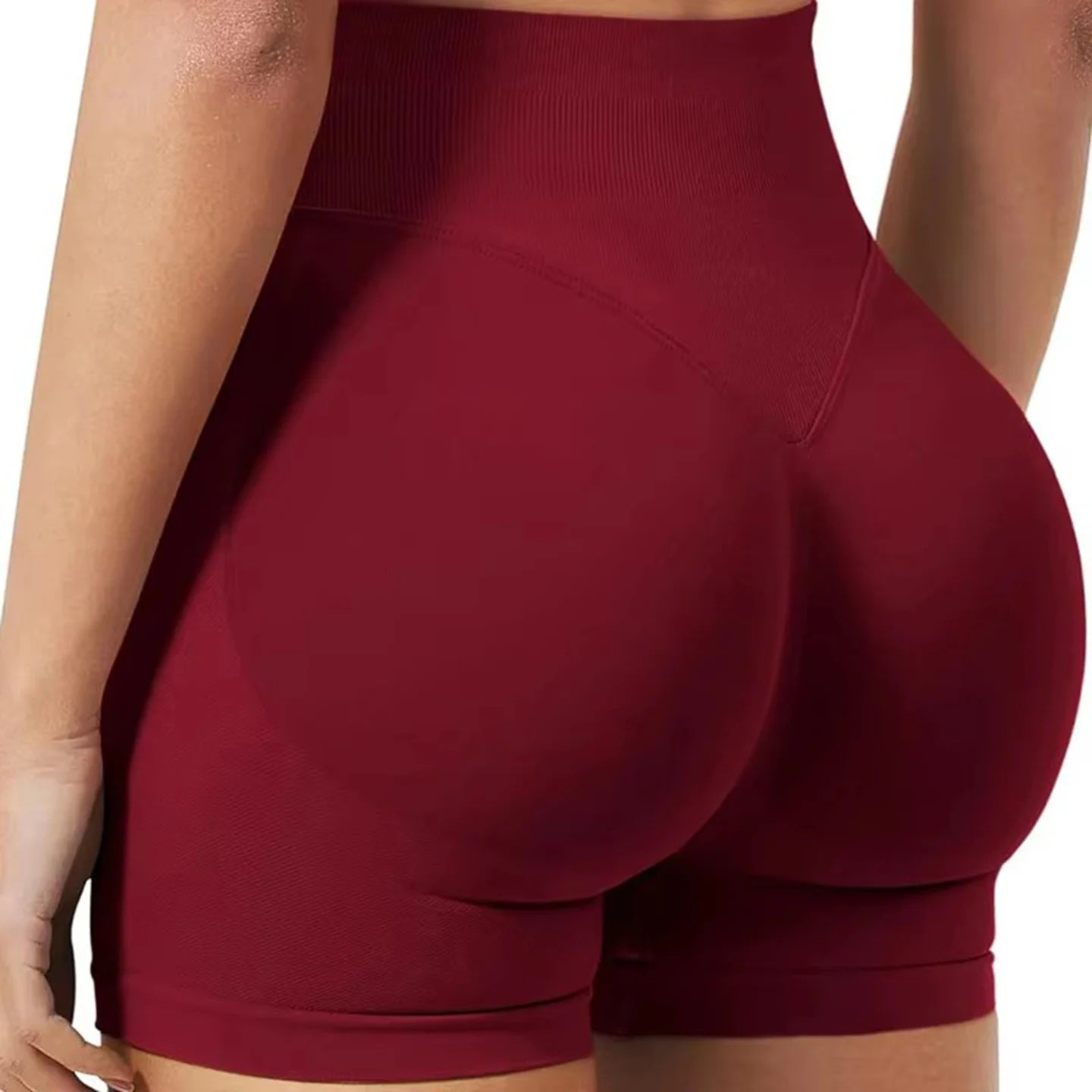 Women's Seamless Stretch Gym Shorts – Low Waist Yoga, Running & Cycling Activewear
