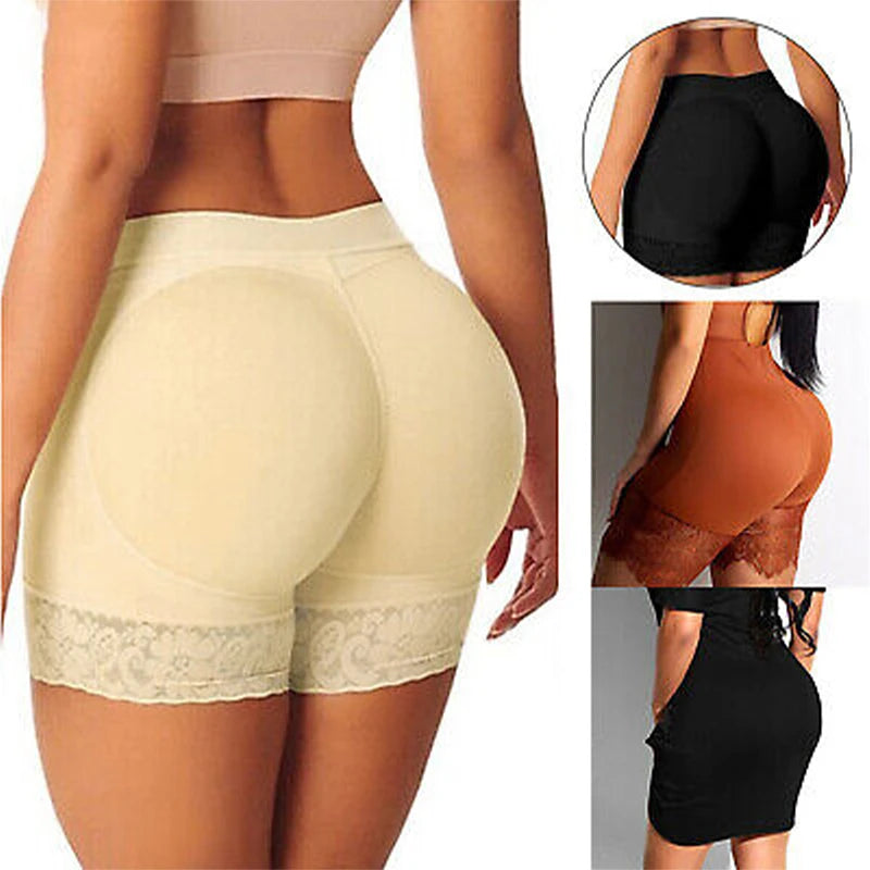 High Waist Padded Shapewear Shorts – Seamless Tummy Control & Hip Enhancer for Women