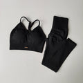Seamless Hip-Lifting Yoga Set – V-Neck Bra & Leggings