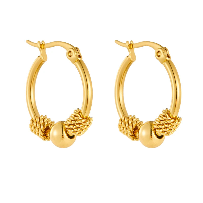 Elegant Hollow Woven Earrings – Gold Statement Jewelry for Women