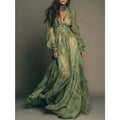 Sophia Bow Neck Chiffon Dress – Elegant Mesh Detail Knee-Length Dress