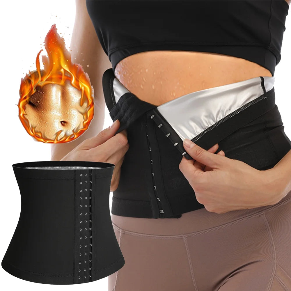 Women's Waist Trimmer Shapewear Belt – Workout & Fitness Support with Sauna Effect