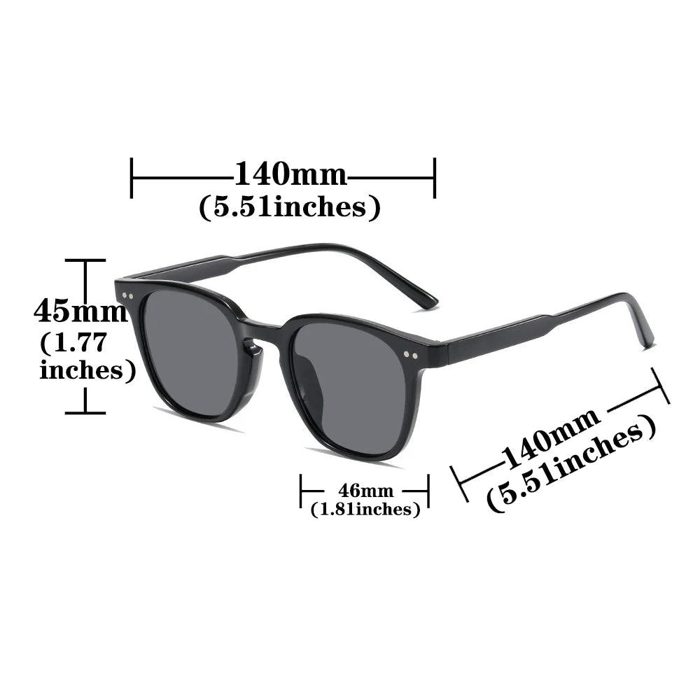 quare Vintage Sunglasses – Clear Transparent Frame, Unisex Eyewear