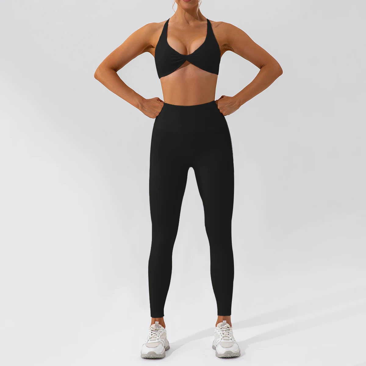 Women's 2-Piece Quick-Dry Yoga Set – Long Sleeve Gym Tracksuit