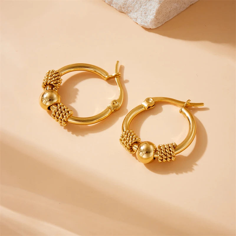 Elegant Hollow Woven Earrings – Gold Statement Jewelry for Women