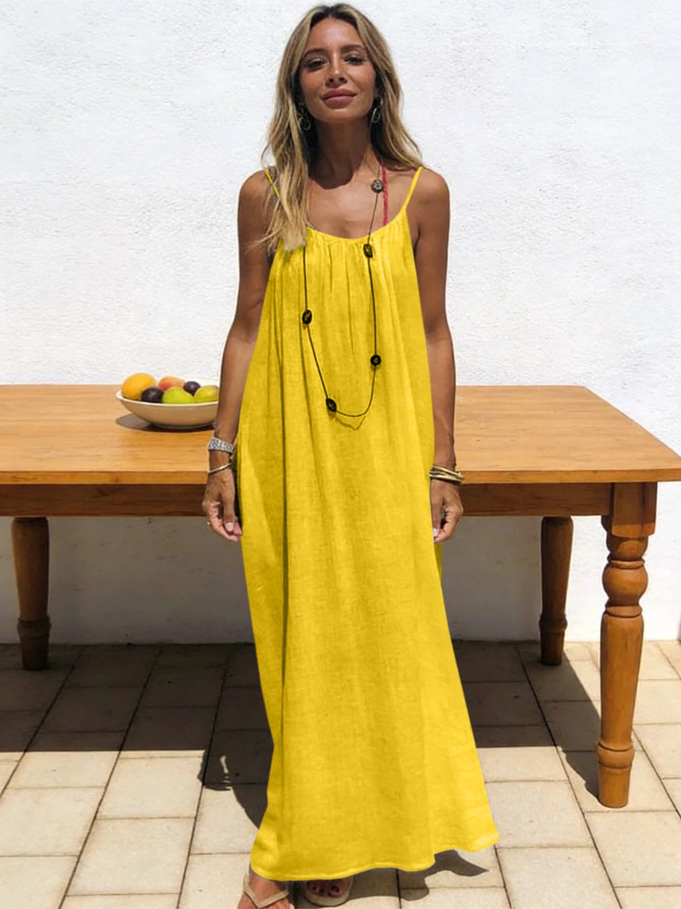 Women's Strapless Maxi Dress – Backless Sleepwear & Casual Lounge Dress for Home