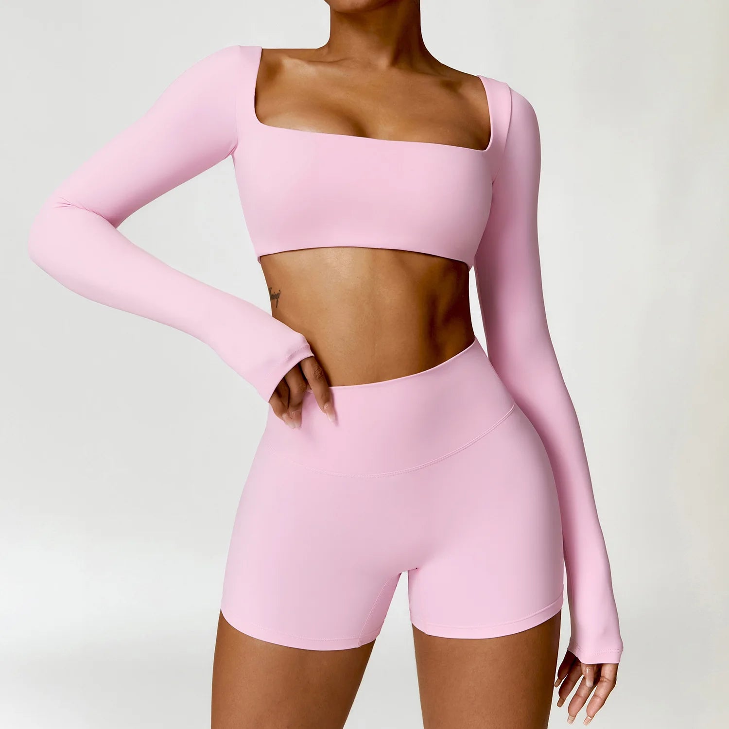 Women's 2-Piece Quick-Dry Yoga Set – Long Sleeve Gym Tracksuit