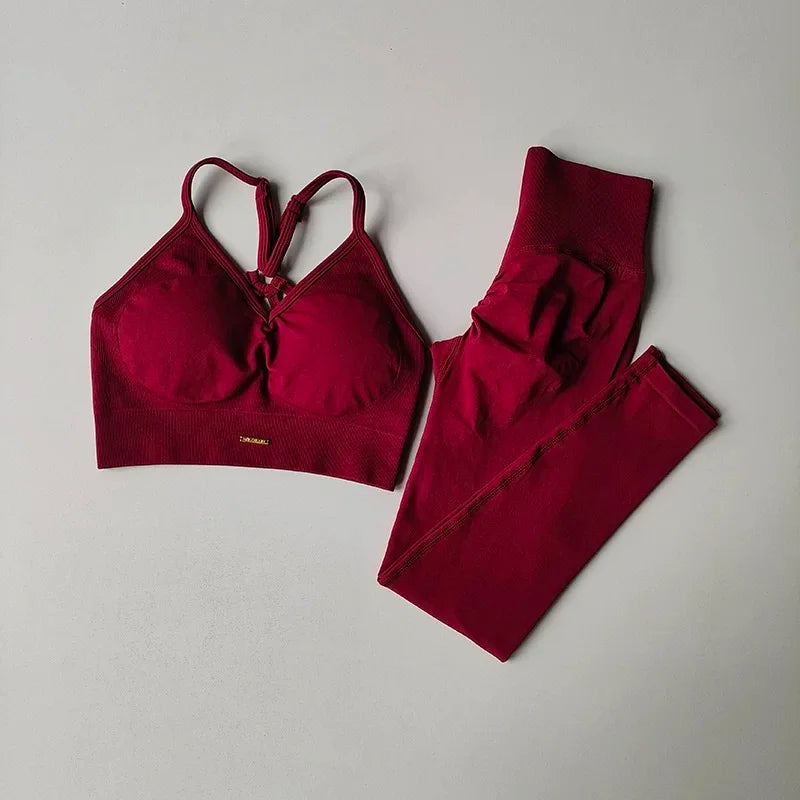 Peach High-Waist Hip-Lifting Yoga Set – Shockproof Running Fitness Suit