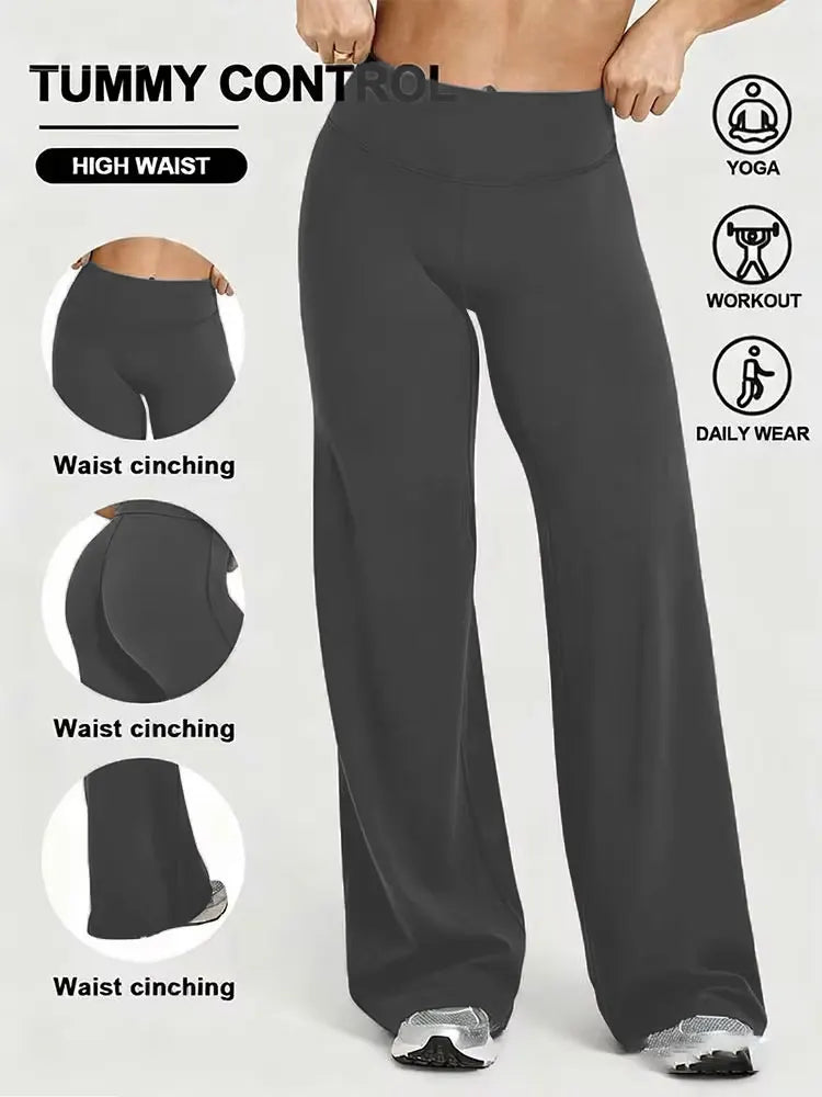 Women's Wide Leg Pants – Butter Soft Butt-Lifting Workout Trousers
