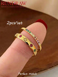 Women's Elegant Multi-Element Rhinestone Bracelet – Gold Plated Fashion Accessory