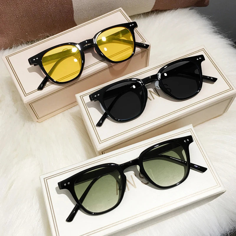quare Vintage Sunglasses – Clear Transparent Frame, Unisex Eyewear