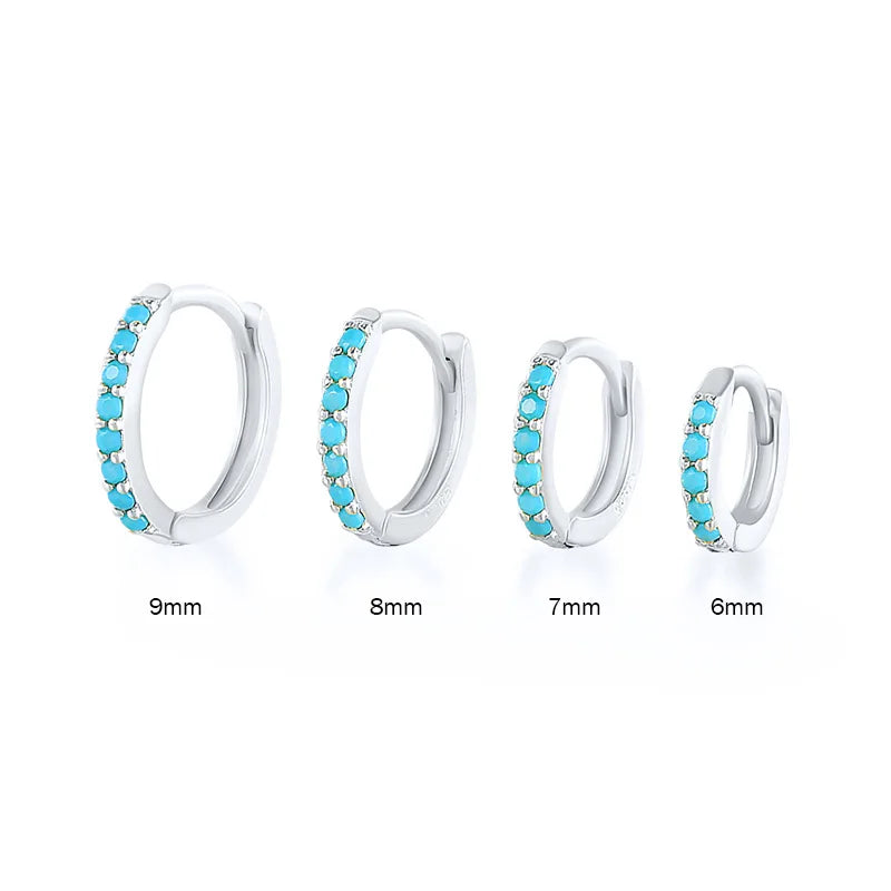 Crystal Zirconia Huggie Hoop Earrings – Stainless Steel Gold & Silver for Women