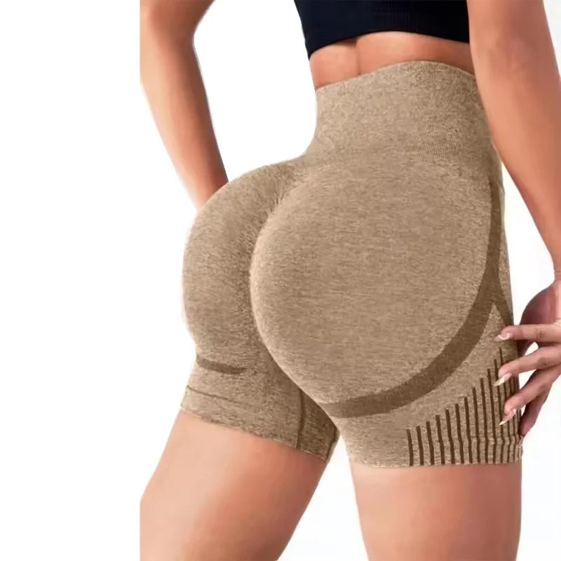 High Waist Scrunch Yoga Shorts – Quick-Dry Sculpting Workout Shorts for Women