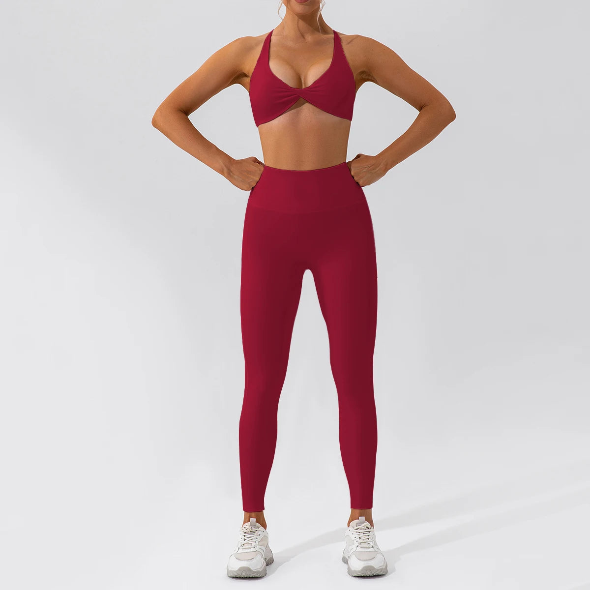 Women's 2-Piece Quick-Dry Yoga Set – Long Sleeve Gym Tracksuit
