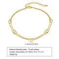 Golden Bead Charm Anklet – Waterproof Stainless Steel Minimalist Beach Jewelry for Women