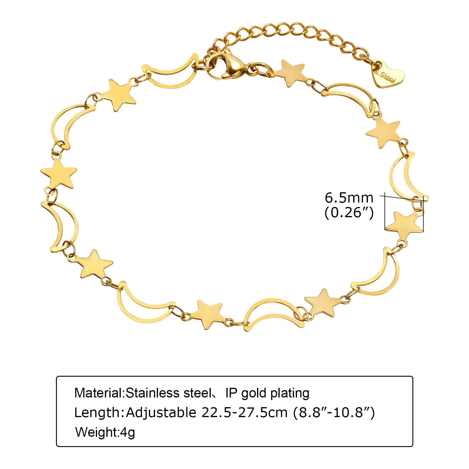 Golden Bead Charm Anklet – Waterproof Stainless Steel Minimalist Beach Jewelry for Women